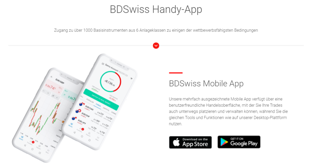 BDSwiss Handy-App